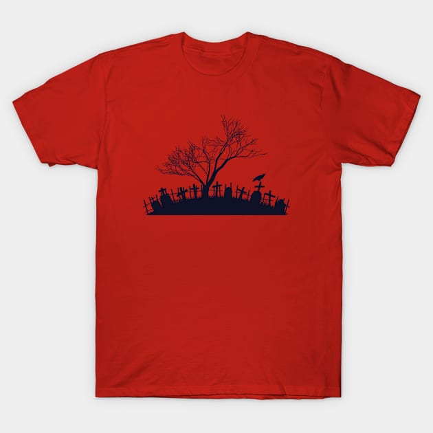 Spooky Series: Spooky Cemetery T-Shirt by Jarecrow 